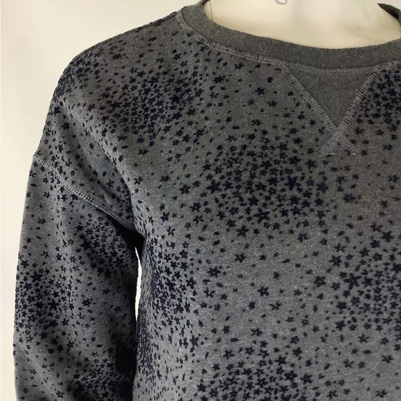 Boden Sz XS Arabella Starburst Print Sweatshirt Gray Drop Shoulder Pullover - Picture 3 of 7